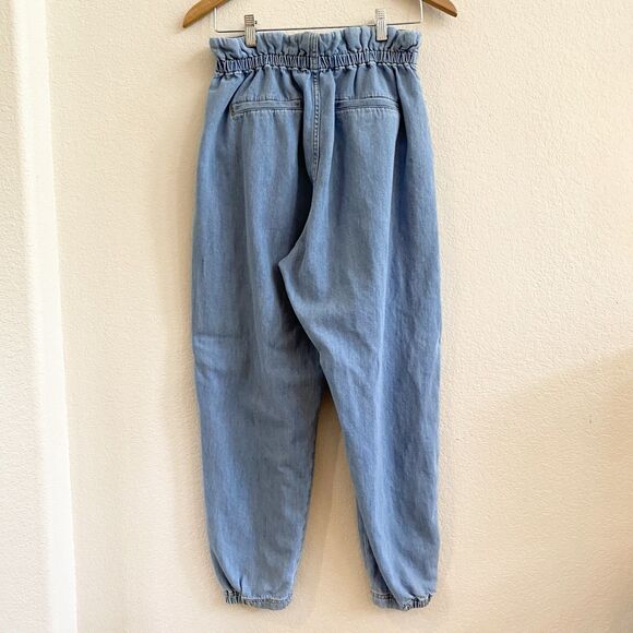 ZARA Paperbag Jeans Baggy Fit Carrot Legs Blogger Favorite Size 8 - Picture 11 of 11